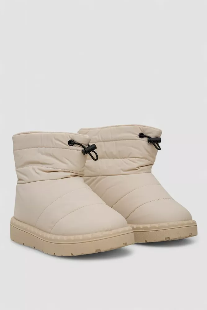 Купить Дутики женские зимние на меху  -уценка, цвет бежевый, 248RFM15-U-1 - Фото №3