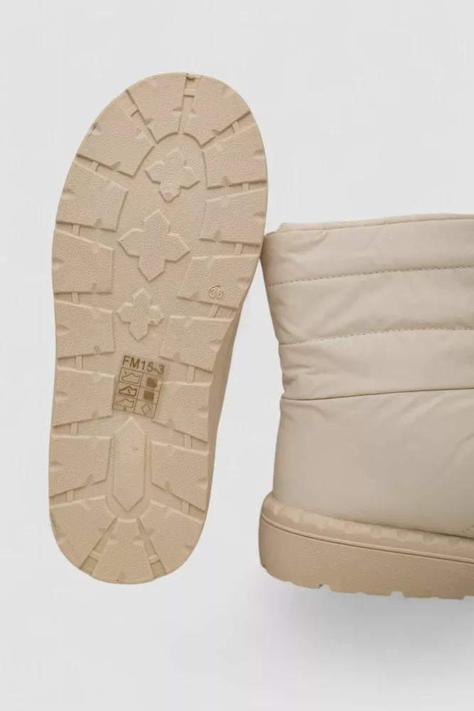 Купить Дутики женские зимние на меху  -уценка, цвет бежевый, 248RFM15-U-1 - Фото №6