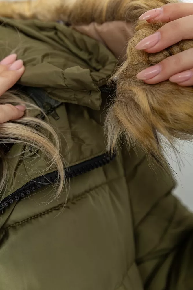 Купити Куртка жіноча  -уцінка, колір хакі, 235R808-U - Фото №9