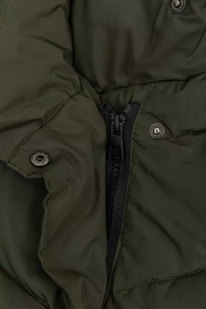 Купити Куртка жіноча прямого крою  -уцінка, колір хакі, 235R1816-U - Фото №2