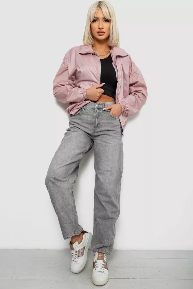 Купить Ветровка женская однотонная без подкладки, цвет пудровый, 257R362 - Фото №2