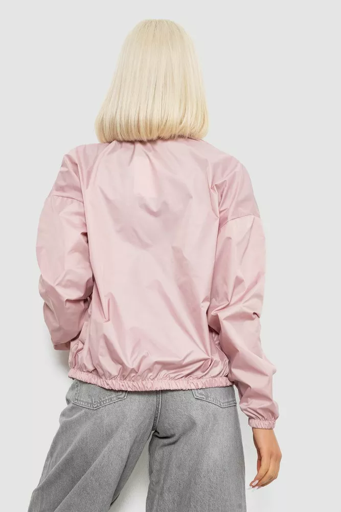 Купить Ветровка женская однотонная без подкладки, цвет пудровый, 257R362 - Фото №4