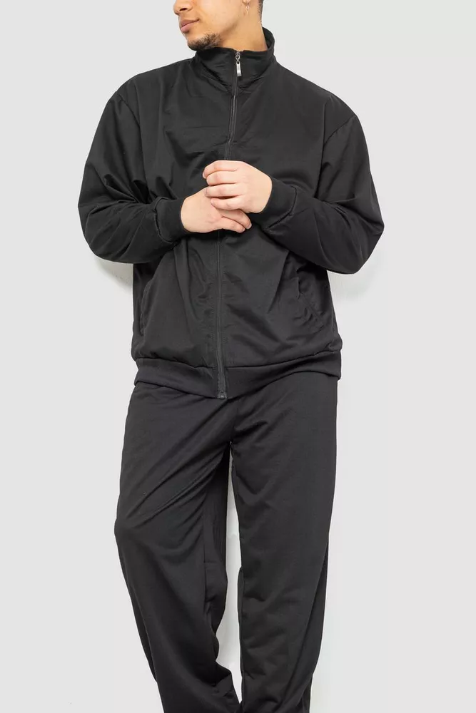 Купити Спорт чоловічий костюм, колір чорний, 244R978 - Фото №2