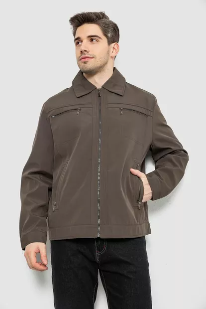 Куртка мужская демисезонная однотонная, цвет хаки, 244R033B