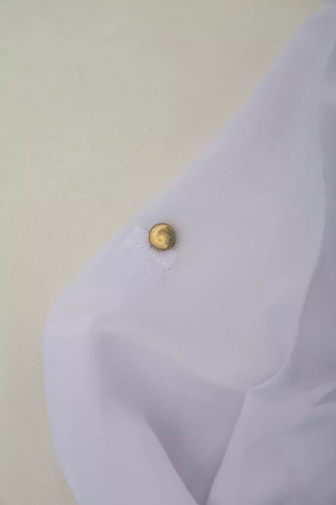 Купити Блуза класична  -уцінка, колір біло-синій, 230R111-U-13 - Фото №7