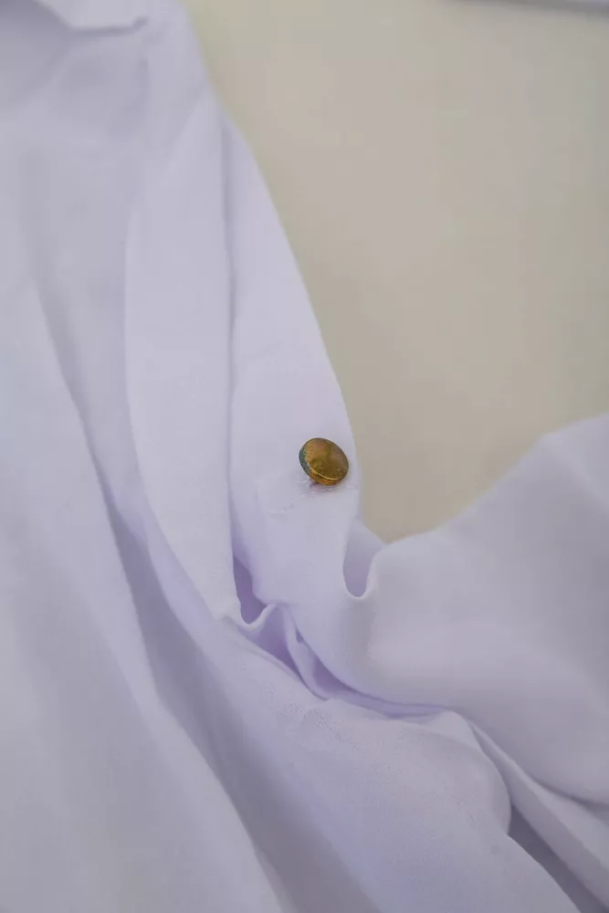 Купить Блуза классическая   -уценка, цвет бело-синий, 230R111-U-14 - Фото №7