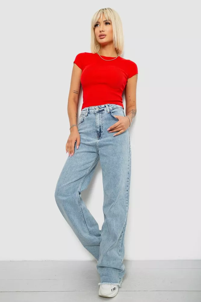 Купить Джинсы женские, цвет голубой, 244R9008 - Фото №2