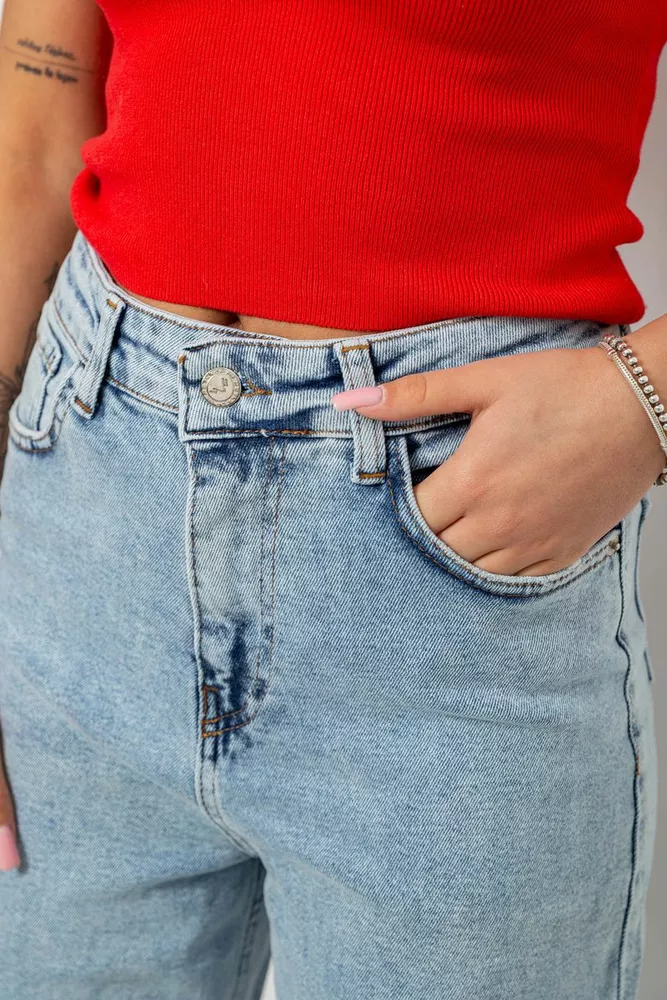 Купить Джинсы женские, цвет голубой, 244R9008 - Фото №5