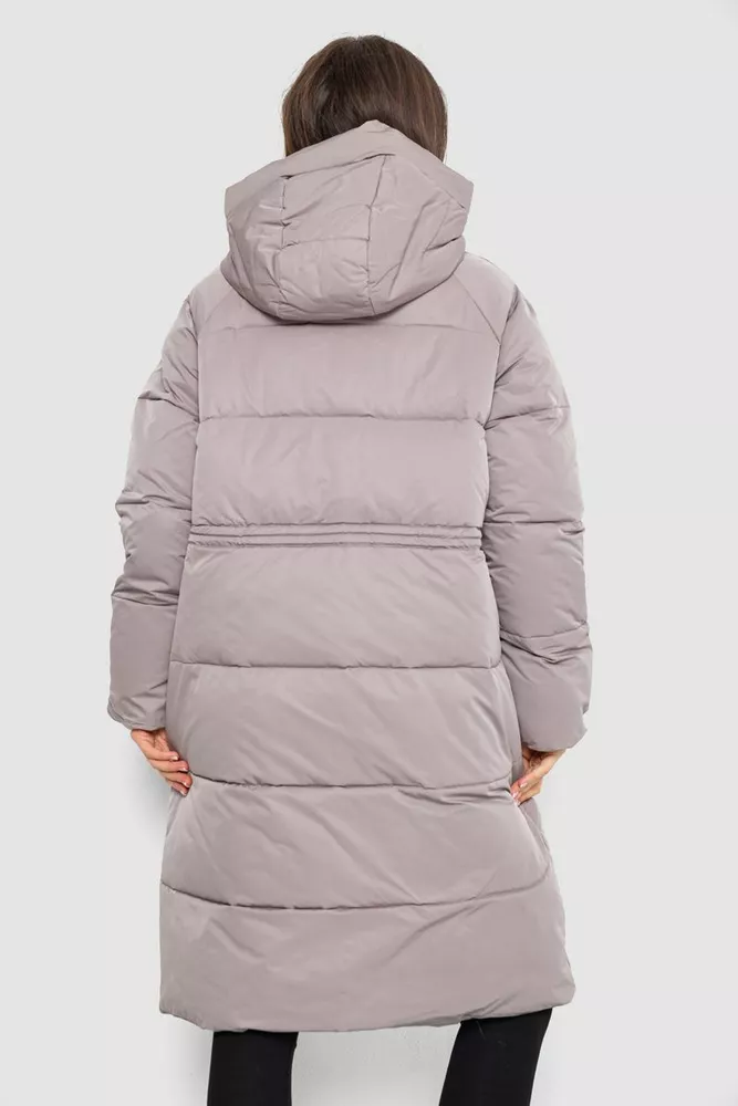 Купить Пуховик женский удлиненный, цвет мокко, 243R2303 - Фото №4