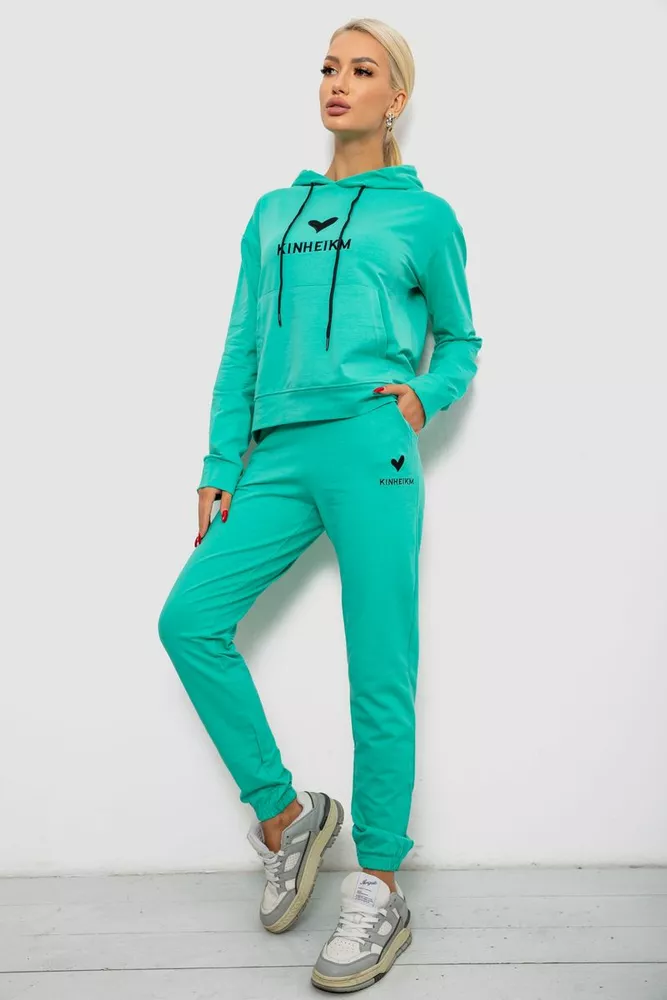 Купить Спортивный костюм женский двухнитка  -уценка, цвет мятный, 214R1419-007-U-20 - Фото №3