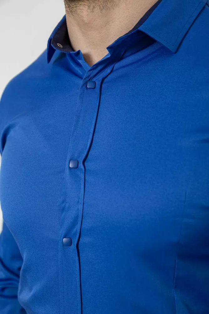 Купить Рубашка мужская однотонная, цвет электрик, 186R6917 - Фото №5
