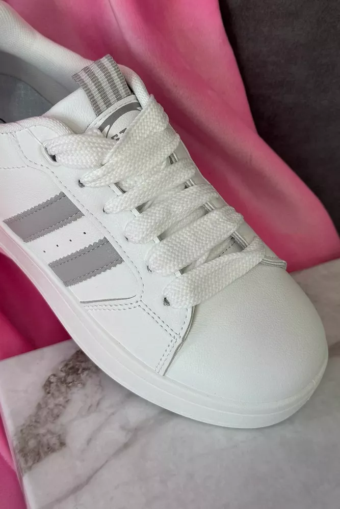 Купити Кросівки жіночі екошкіра, колір білий, 248RJH300-9 оптом - Фото №2