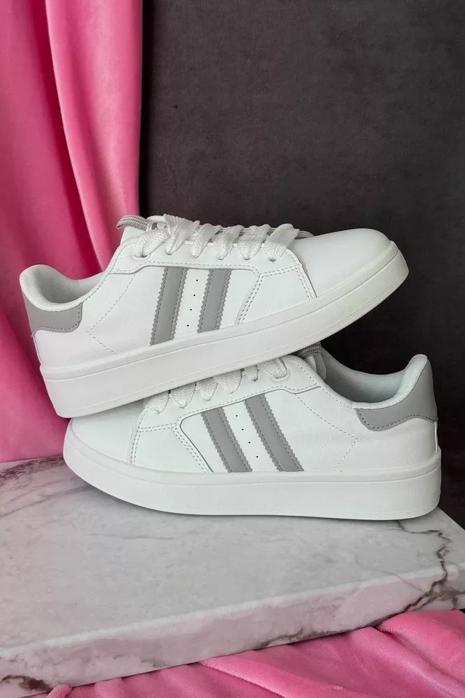 Купити Кросівки жіночі екошкіра, колір білий, 248RJH300-9 оптом - Фото №3