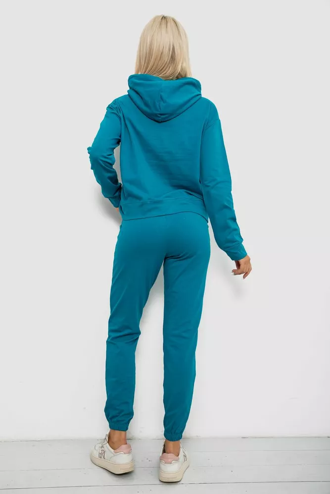 Купити Спортивний костюм жіночий двонитка  уцінка, колір бірюзовий, 214R1419-003-U-16 оптом - Фото №4