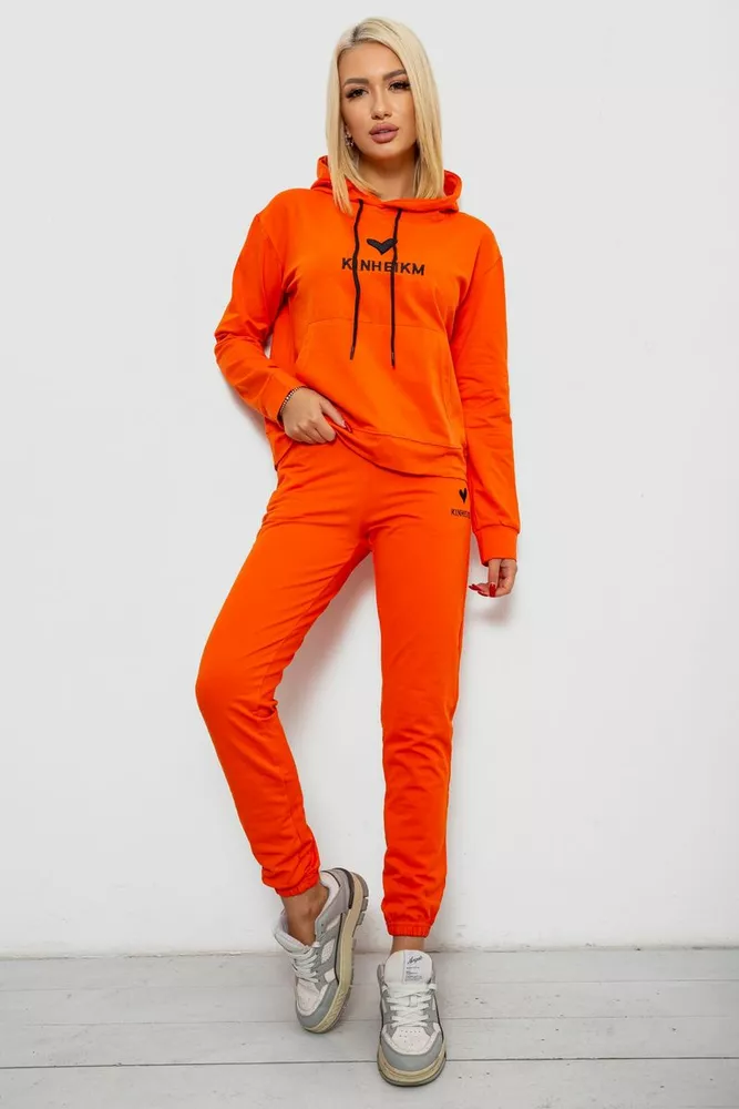 Купити Спортивний костюм жіночий двонитка  уцінка, колір помаранчевий, 214R1419-007-U-17 - Фото №1