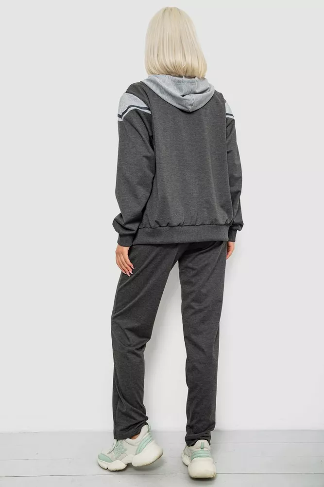 Купити Спортивний костюм жіночий двонитка, колір сірий, 244R9126 - Фото №4