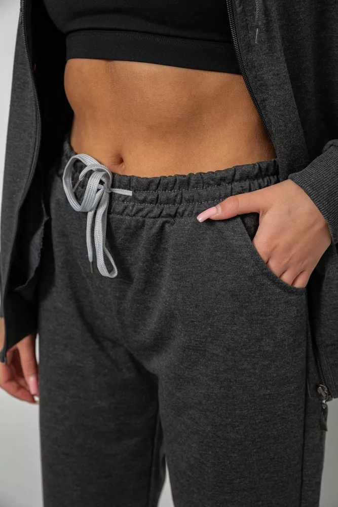 Купити Спортивний костюм жіночий двонитка, колір сірий, 244R9126 - Фото №5