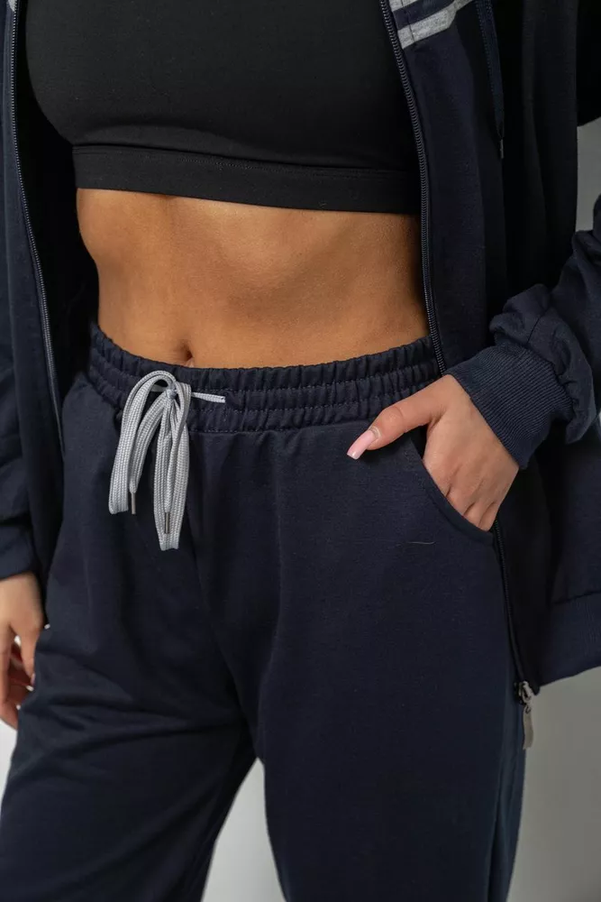 Купити Спортивний костюм жіночий двонитка, колір синій, 244R9126 - Фото №5