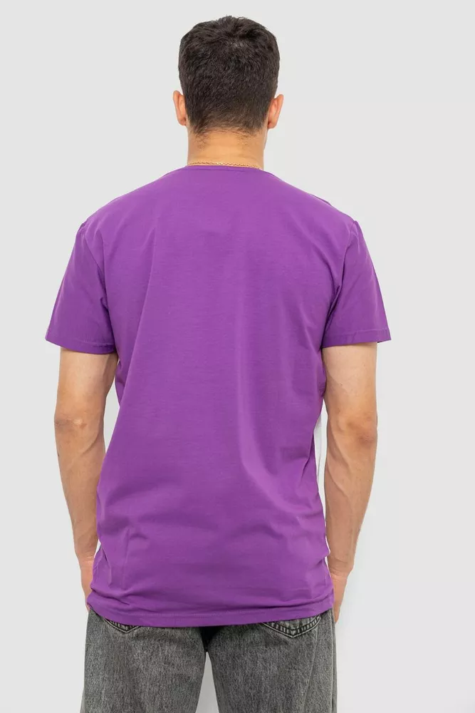 Купити Футболка чоловіча з принтом, колір фіолетовий, 244R4797 - Фото №4
