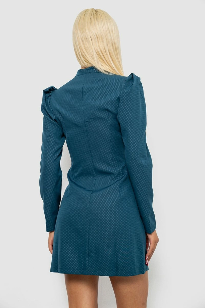 Купить Платье женское однотонное классическое, цвет петроль, 244R0420 - Фото №4