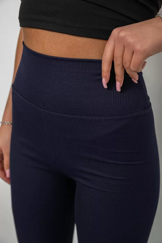 Купить Лосины женские однотонные в рубчик, цвет чернильный, 214RU200 - Фото №5