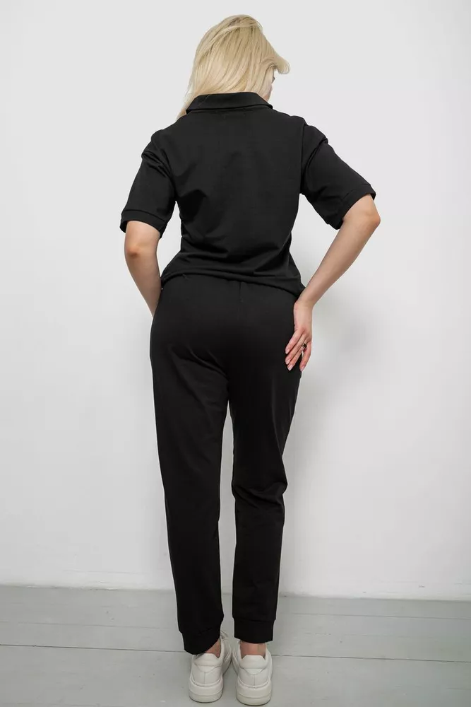 Купить Спортивный костюм женский, цвет черный, 221R102-5 оптом - Фото №4