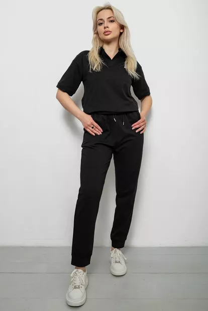 Спортивный костюм женский, цвет черный, 221R102-5