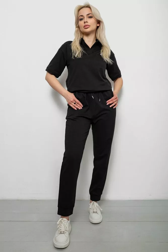 Купить Спортивный костюм женский, цвет черный, 221R102-5 оптом - Фото №1