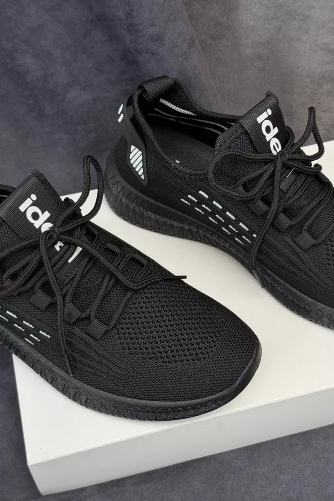 Купити Кросівки чоловічі текстиль, колір чорно-білий, 243RF58-1 оптом - Фото №2