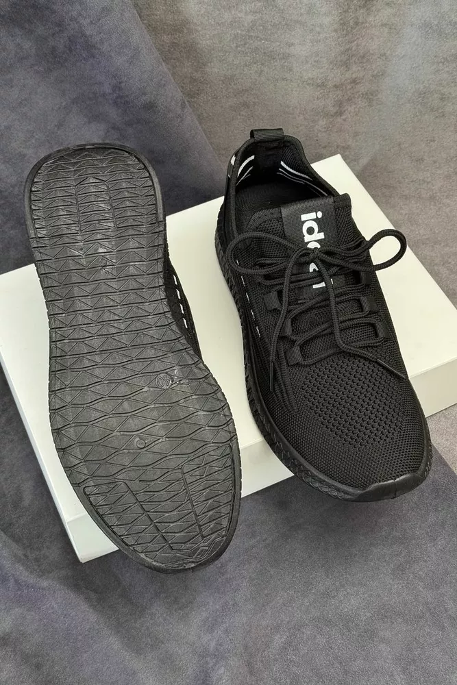 Купити Кросівки чоловічі текстиль, колір чорно-білий, 243RF58-1 оптом - Фото №3