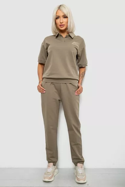 Спортивный костюм женский, цвет хаки, 221R102-5