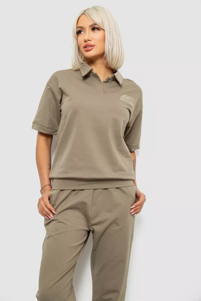 Купити Спортивний костюм жіночий, колір хакі, 221R102-5 - Фото №2