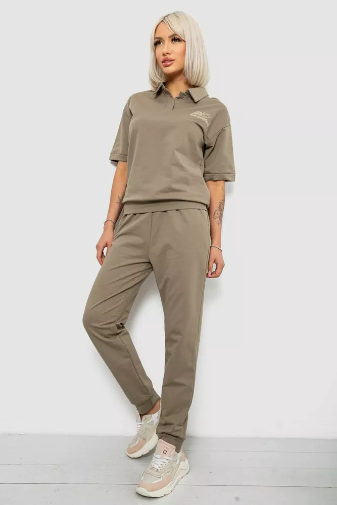 Купити Спортивний костюм жіночий, колір хакі, 221R102-5 - Фото №3