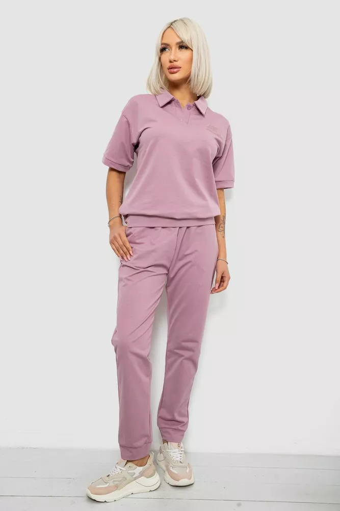 Купити Спортивний костюм жіночий, колір пудровий, 221R102-5 - Фото №1