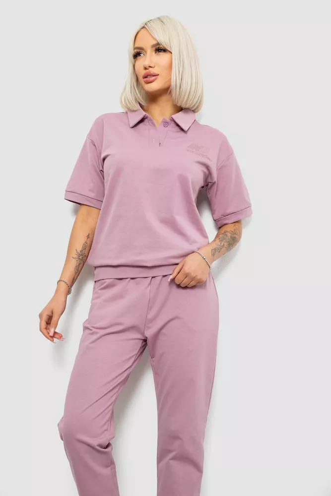 Купити Спортивний костюм жіночий, колір пудровий, 221R102-5 - Фото №2
