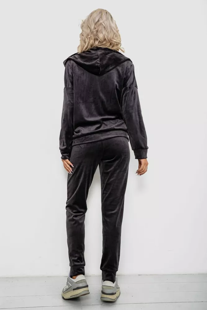 Купить Спортивный костюм женский велюровый, цвет чернильный, 257R4119 - Фото №4