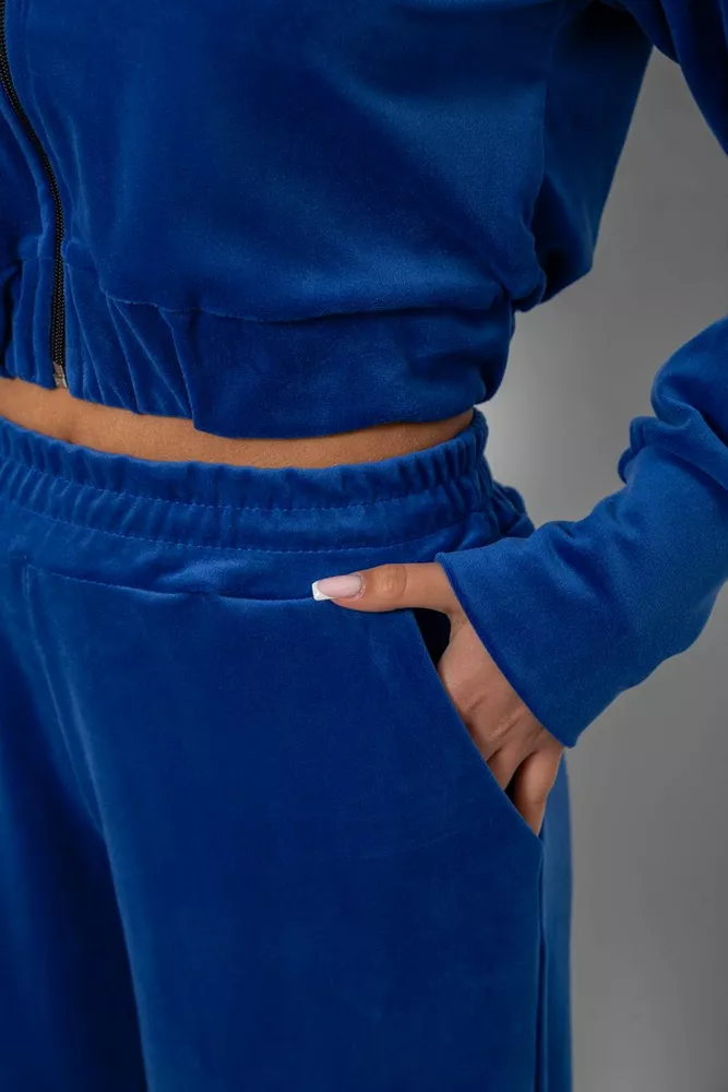 Купить Спортивный костюм женский велюровый, цвет электрик, 257R4125 - Фото №5