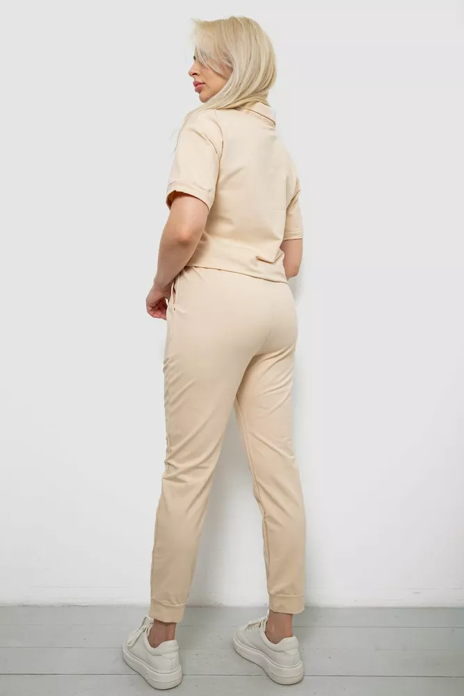 Купить Спортивный костюм женский, цвет бежевый, 221R102-5 - Фото №5