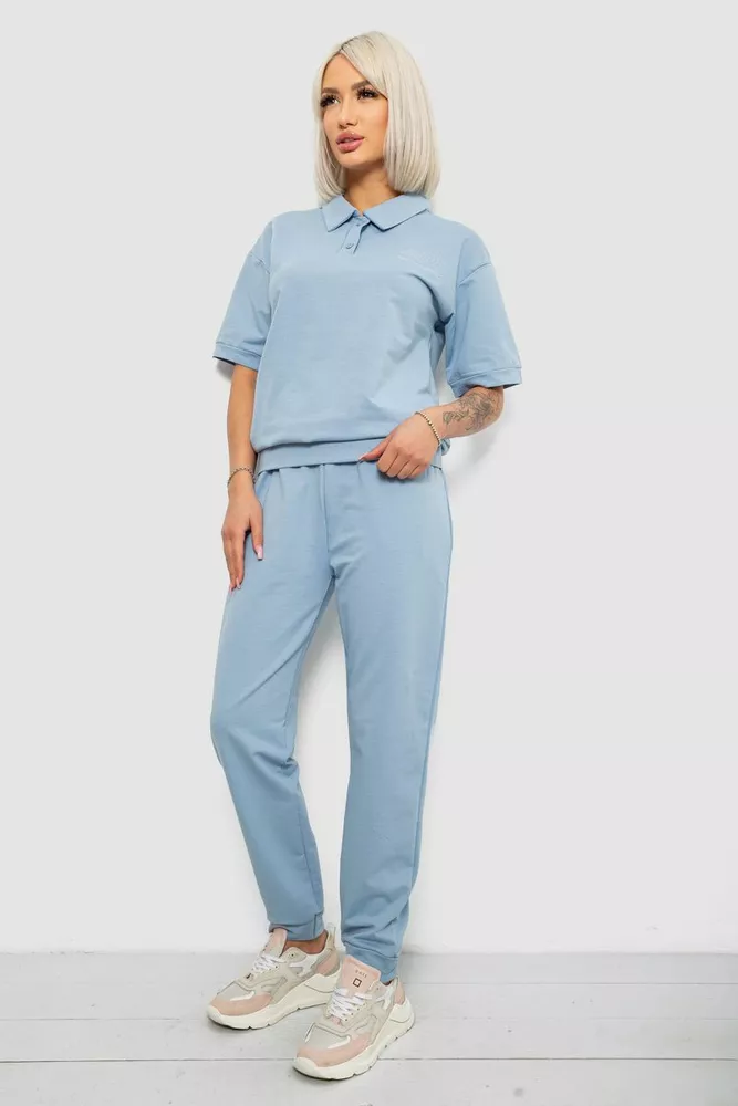 Купити Спортивний костюм жіночий, колір блакитний, 221R102-5 - Фото №1
