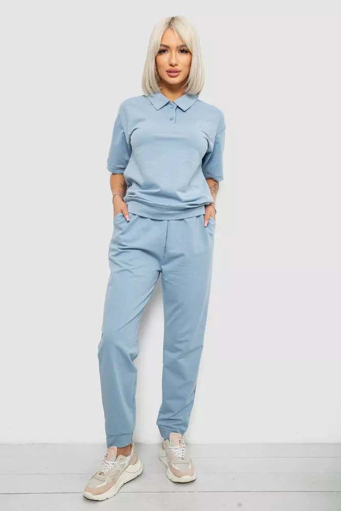 Купити Спортивний костюм жіночий, колір блакитний, 221R102-5 - Фото №3