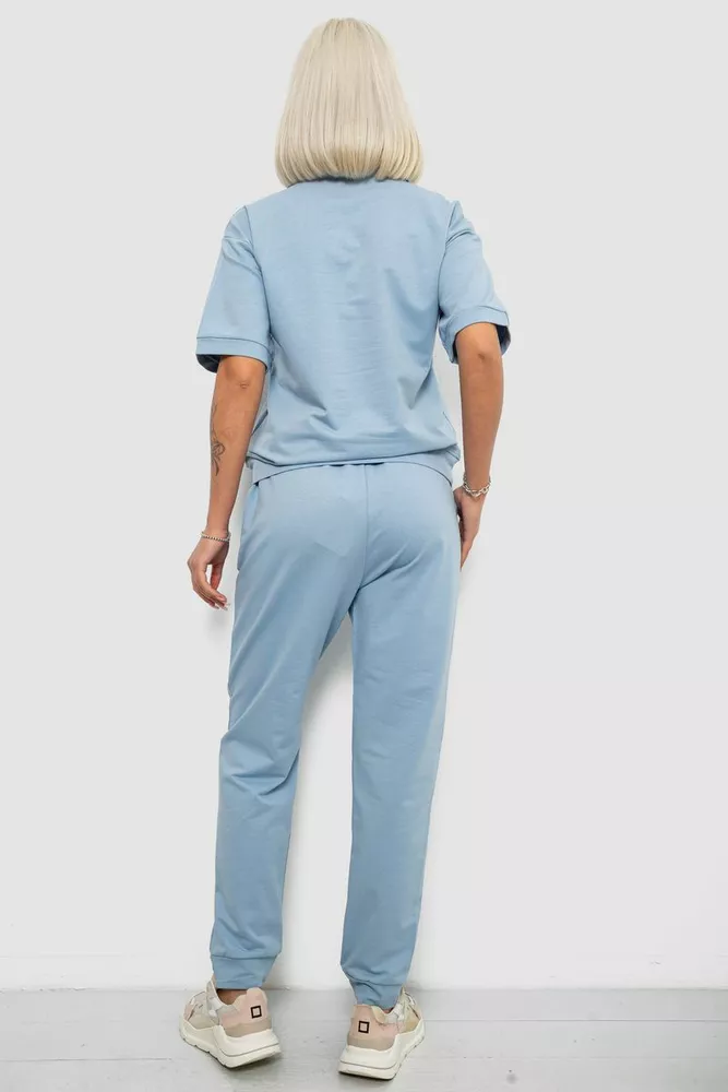 Купити Спортивний костюм жіночий, колір блакитний, 221R102-5 - Фото №4