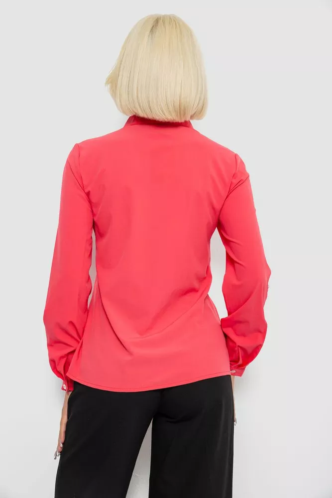 Купити Сорочка жіноча класична з аплікацією, колір кораловий, 230R014-3 - Фото №4