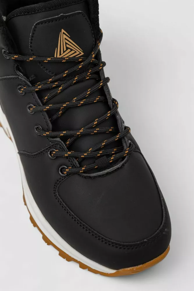 Купить Кроссовки женские зимние на меху, цвет черно-бежевый, 248RH770 - Фото №2