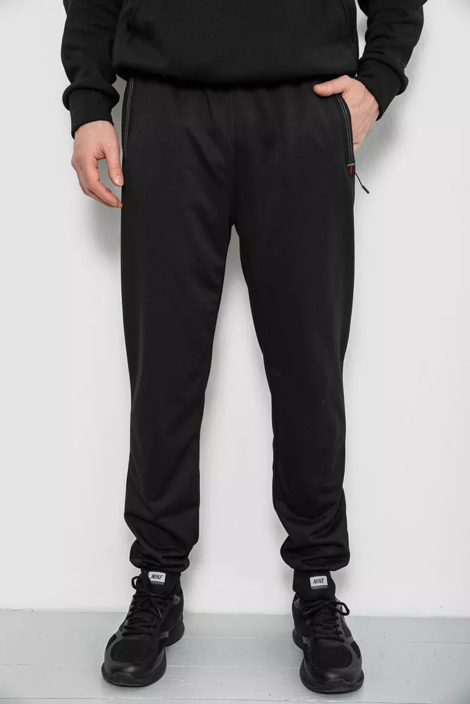 Купить Спортивные штаны мужские, цвет черный, 244R435 - Фото №1