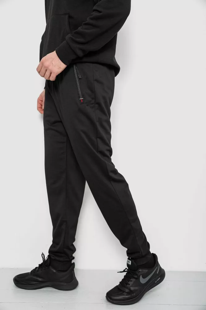 Купить Спортивные штаны мужские, цвет черный, 244R435 - Фото №3