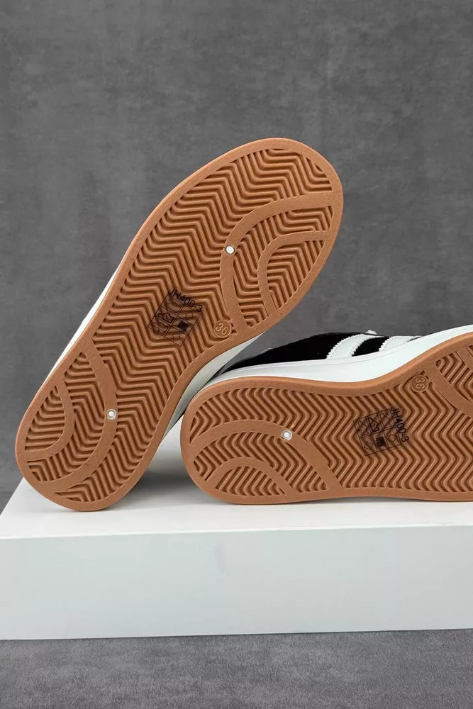 Купити Кеди жіночі замша, колір чорно-білий, 248RJH400 оптом - Фото №5