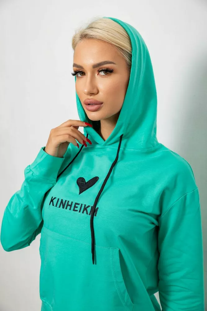 Купити Спортивний костюм жіночий двонитка, колір м'ятний, 214R1419-007 оптом - Фото №5
