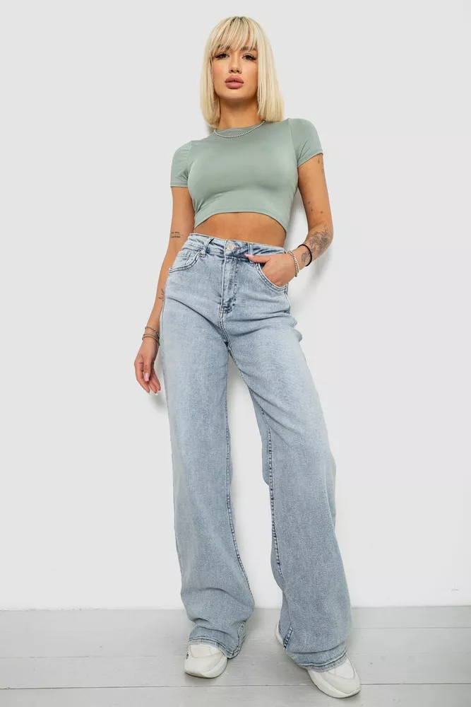 Купить Джинсы женские Trubo, цвет голубой, 244R00600-1 - Фото №2