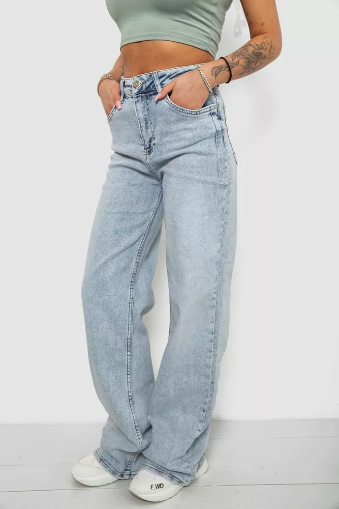 Купить Джинсы женские Trubo, цвет голубой, 244R00600-1 - Фото №3