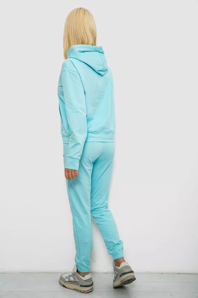 Купити Спортивний костюм жіночий двонитка, колір блакитний, 214R1419-007 - Фото №4